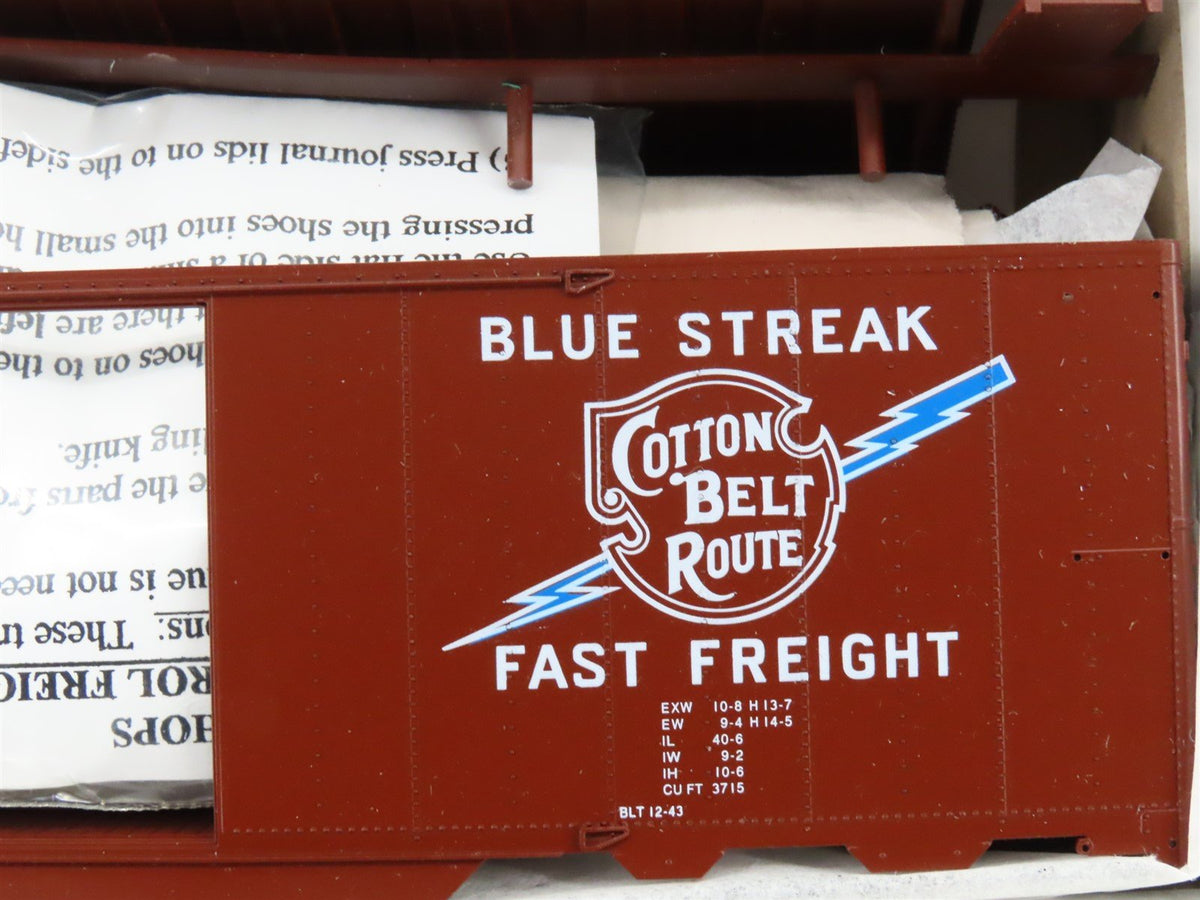 S Scale Pacific Rail Shops Kit B-356.1 SSW Cotton Belt Blue Streak Box Car 46207