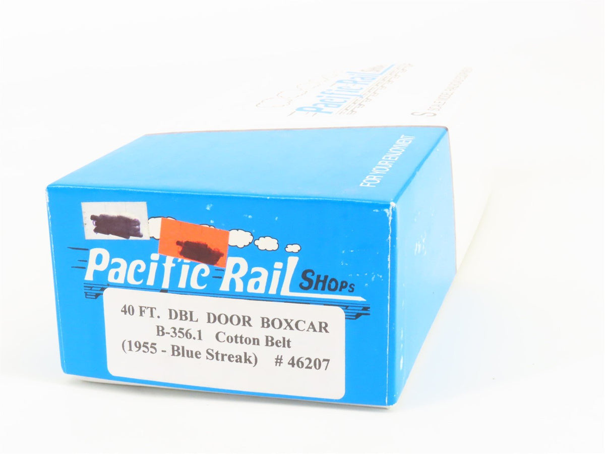 S Scale Pacific Rail Shops Kit B-356.1 SSW Cotton Belt Blue Streak Box Car 46207