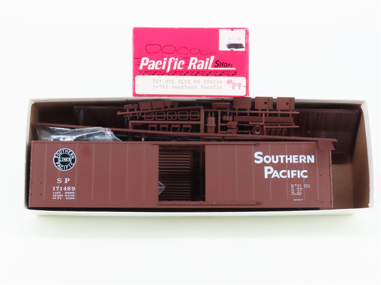 S Scale Pacific Rail Shops Kit B-511 SP Southern Pacific 50' Box Car #171489