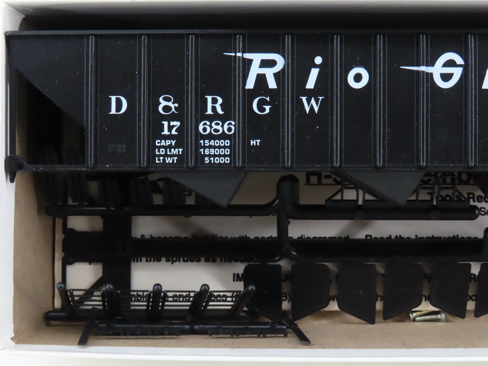 S Scale Chesapeake Models Kit H-39 D&RGW Rio Grande 3-Bay Open Hopper #17686