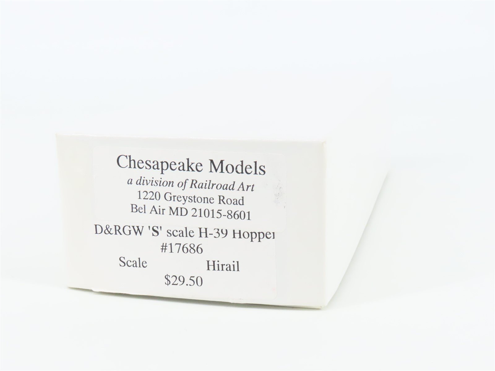 S Scale Chesapeake Models Kit H-39 D&RGW Rio Grande 3-Bay Open Hopper #17686