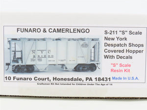 S Scale Funaro & Camerlengo Kit #S-211 NYC New York Central 2-Bay Hopper
