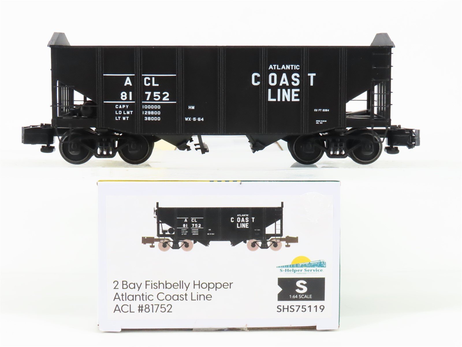 S Scaletrains.com S-Helper Service SHS75119 ACL 2-Bay Fishbelly Hopper #81752