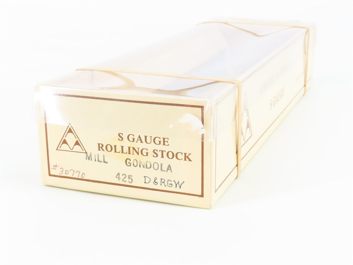 S Scale American Models 425 D&amp;RGW Rio Grande Mill Gondola #30770