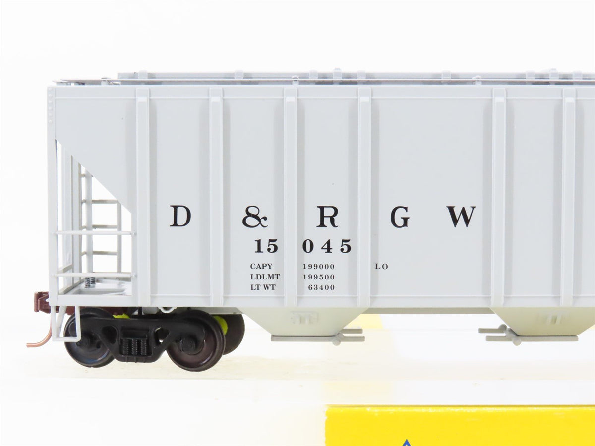 S Scale American Models 3310 D&amp;RGW Rio Grande 3-Bay Covered Hopper #15045