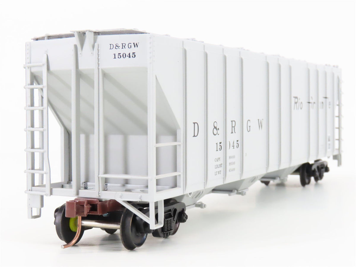 S Scale American Models 3310 D&amp;RGW Rio Grande 3-Bay Covered Hopper #15045