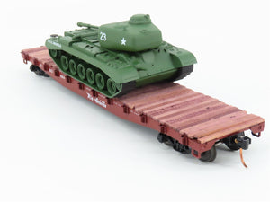 S Scale American Models 6009-TK D&RGW Rio Grande Flat Car w/ U.S.A. Tank Load
