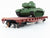 S Scale American Models 6009-TK D&RGW Rio Grande Flat Car w/ U.S.A. Tank Load