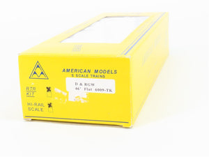 S Scale American Models 6009-TK D&RGW Rio Grande Flat Car w/ U.S.A. Tank Load