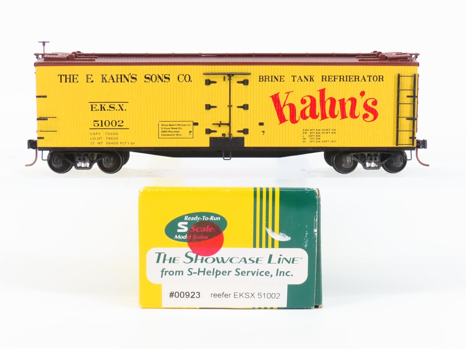S Scale S-Helper Service Showcase Line 00923 EKSX Kahn's Reefer #51002