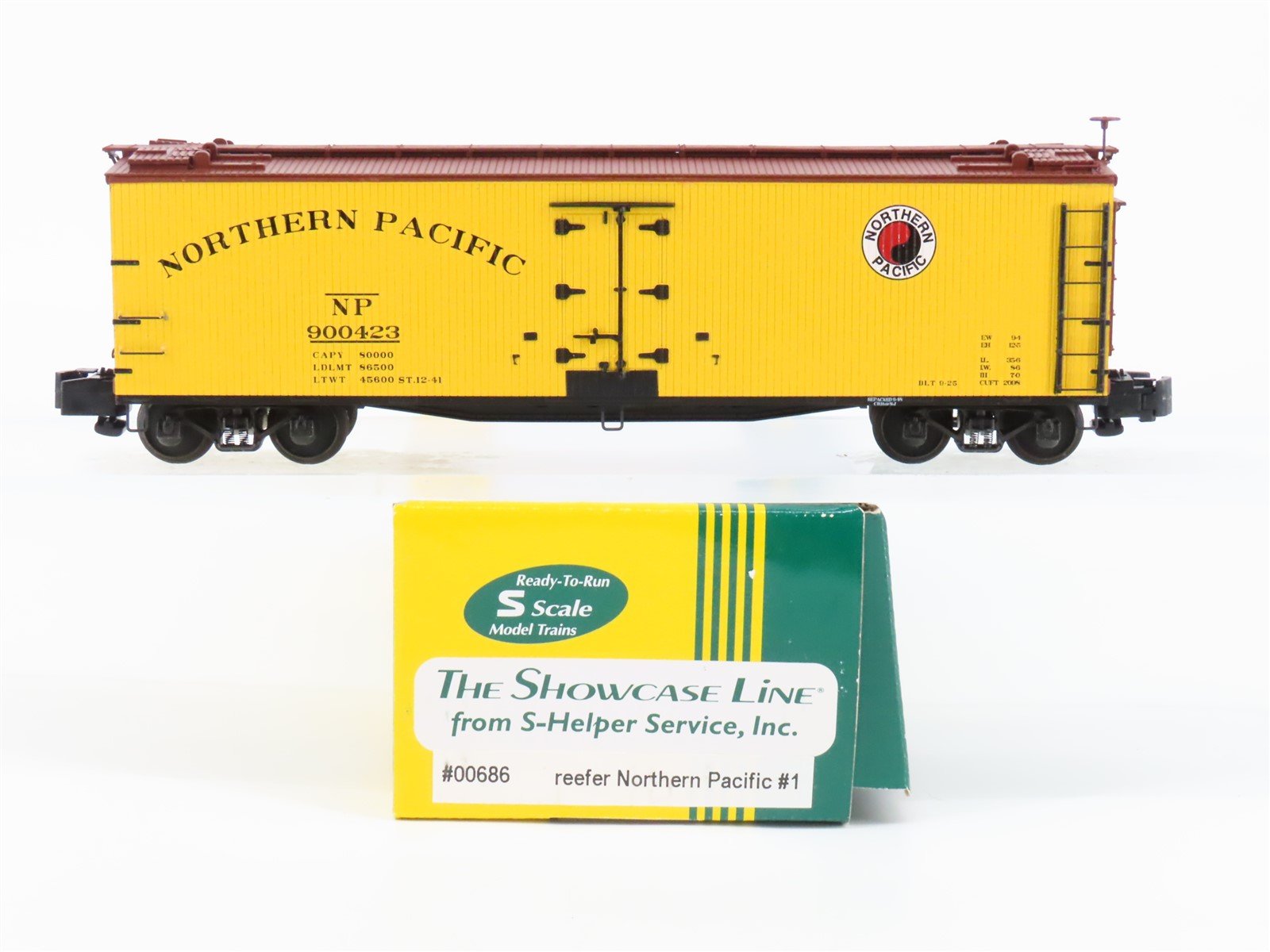 S Scale S-Helper Service Showcase Line 00686 NP Northern Pacific Reefer #900423