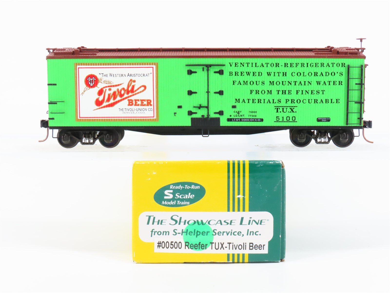 S Scale S-Helper Service Showcase Line 00500 TUX Tivoli Beer Reefer #5100