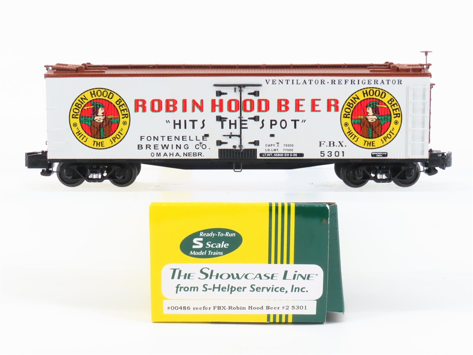 S Scale S-Helper Service Showcase Line 00486 FBX Robin Hood Beer Reefer #5301