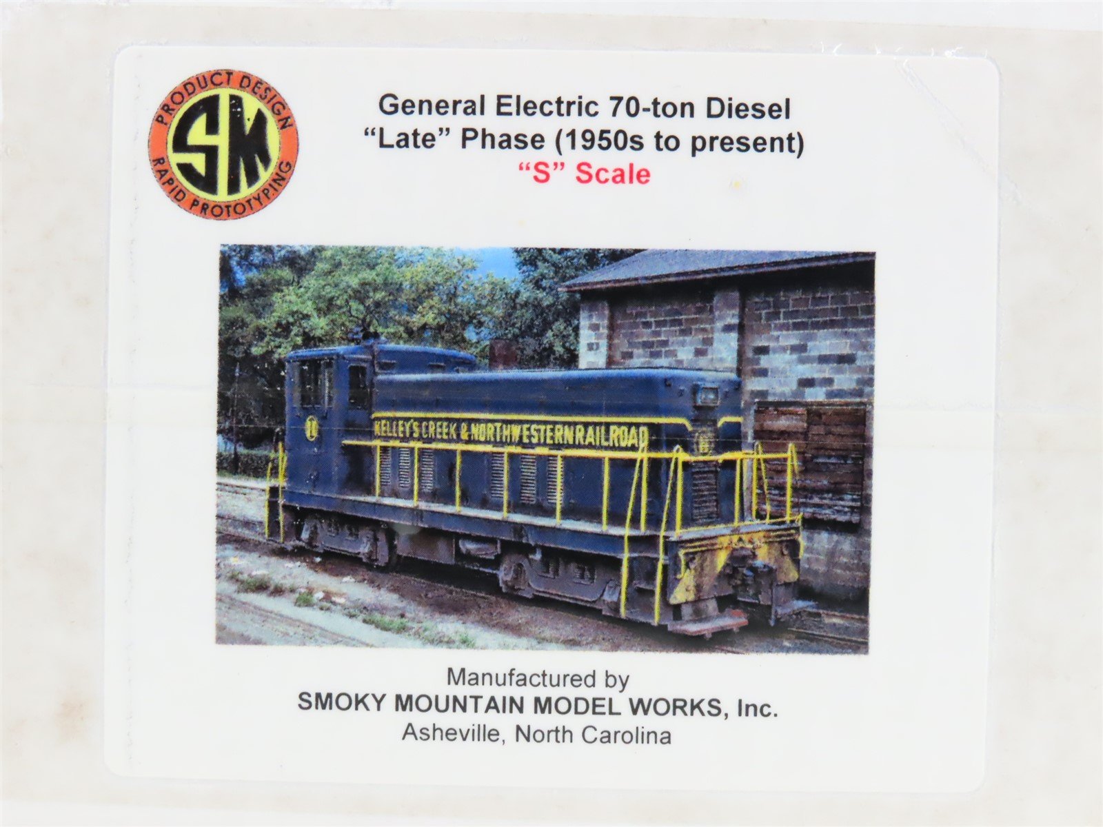 S Scale Smokey Mountain SMMW Kit Undecorated GE 70-Ton Diesel Switcher