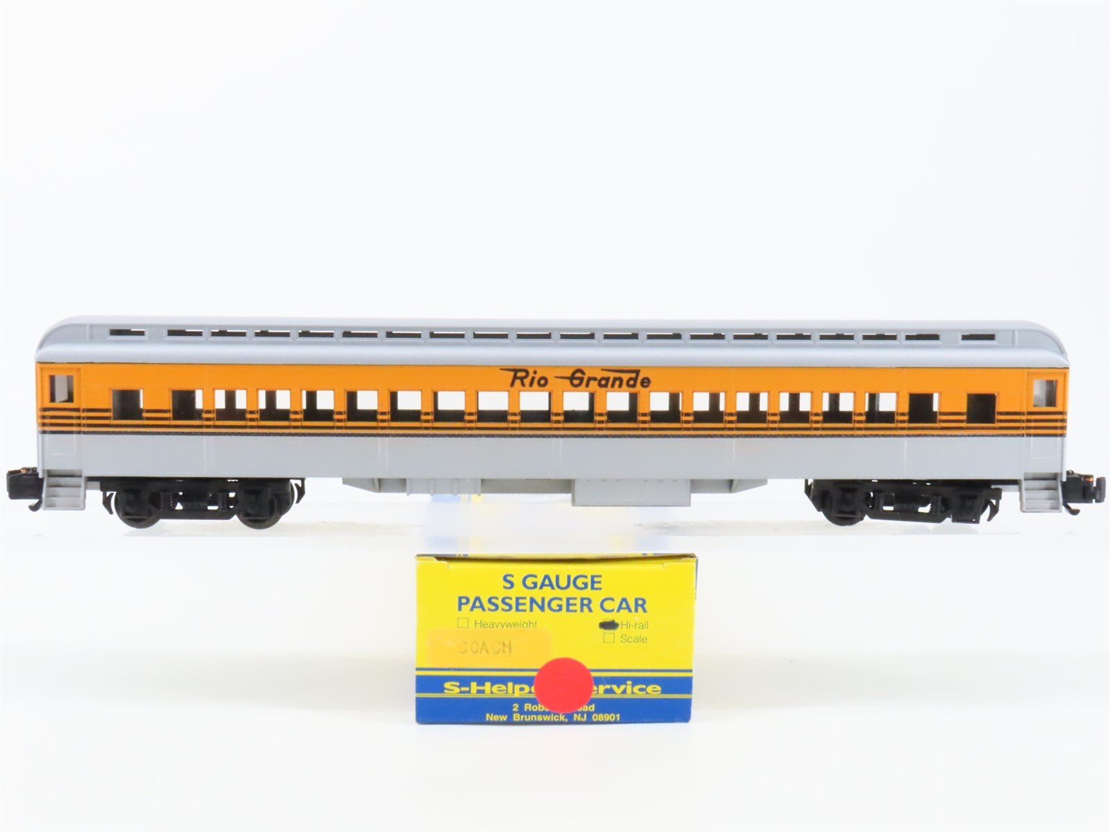 S Scale S-Helper Service D&RGW Rio Grande Coach Passenger Car