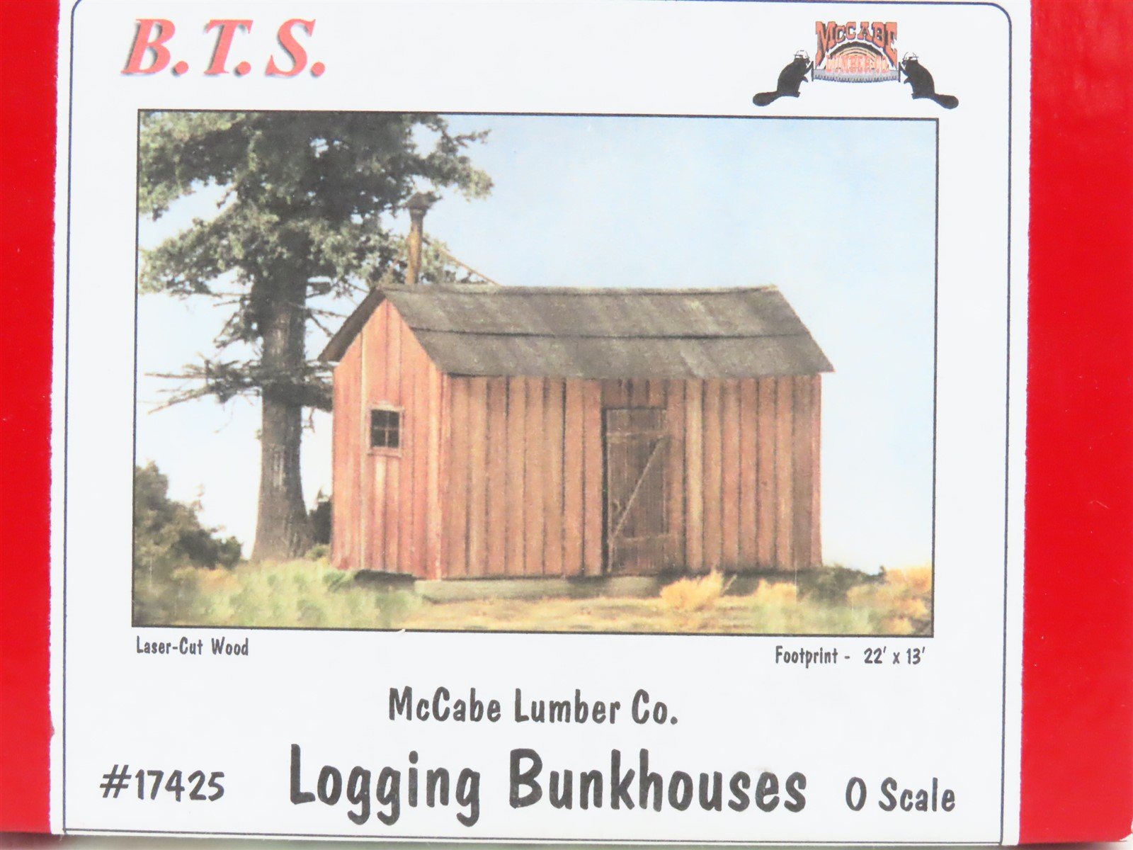 O 1/48 Scale BTS Kit #17425 McCabe Lumber Co. Logging Bunkhouses 3-Pack