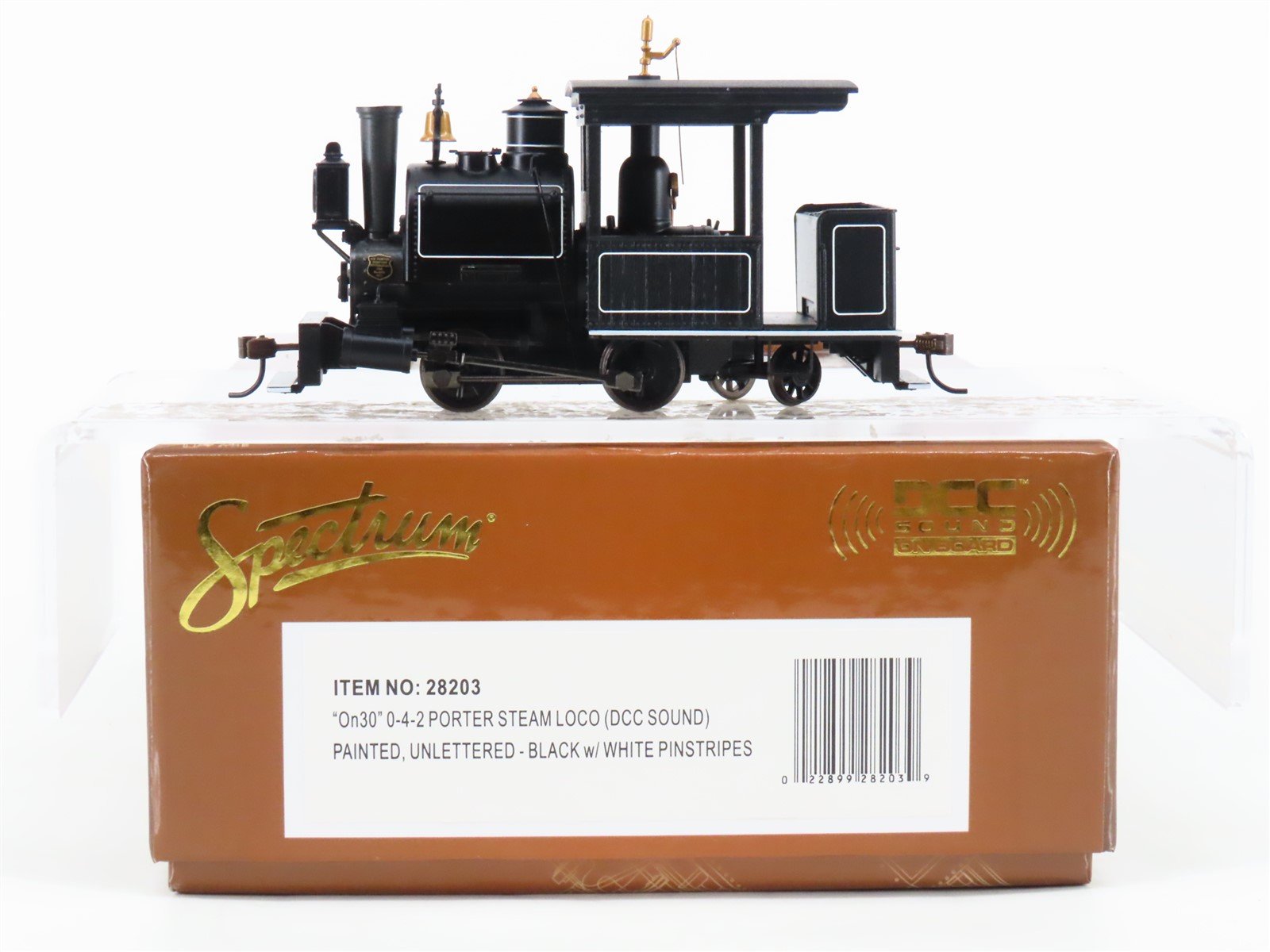 On30 Scale Bachmann Spectrum 28203 Unlettered 0-4-2 Porter Steam w/ DCC & Sound