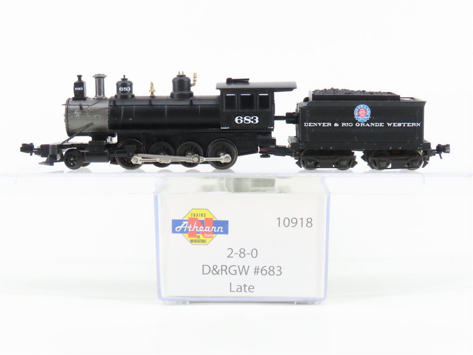 N Scale Athearn 10918 D&RGW Rio Grande 2-8-0 Steam Locomotive #683