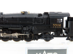 N Scale KATO 126-0211A CB&Q Burlington Route 2-8-2 Heavy Mikado Steam #5502