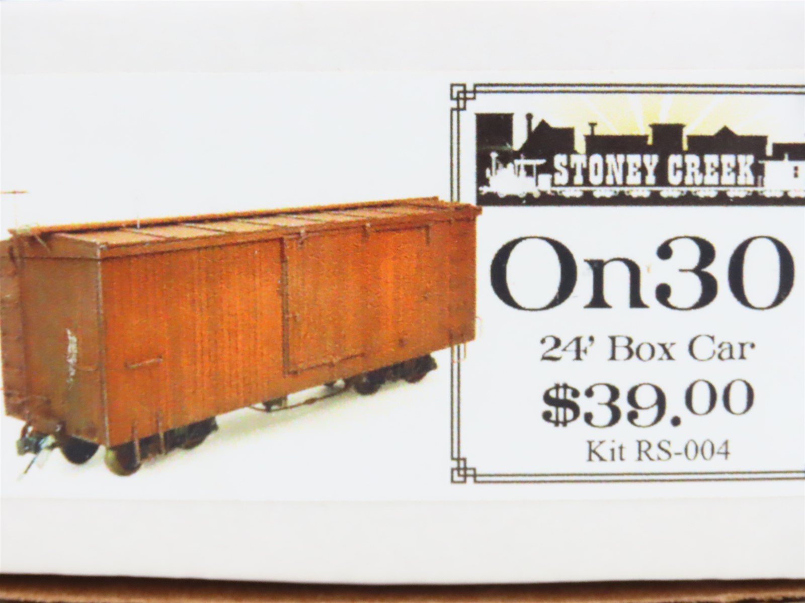 On30 Scale Stoney Creek Designs Kit #RS-004 24' Box Car