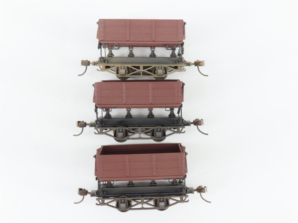 On30 Scale Bachmann Spectrum 29801 Die-Cast Wood Side Dump Cars 3-Pack
