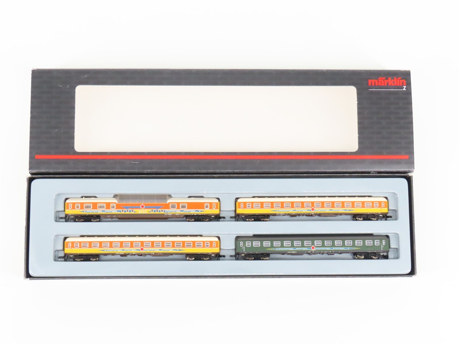 Z Scale Marklin 87286 Apfelpfeil "Apple Arrow" 4-Car Passenger Set