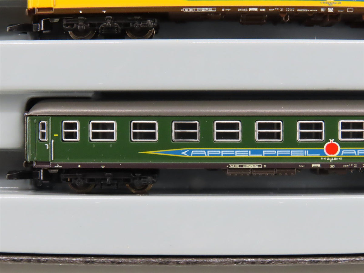 Z Scale Marklin 87286 Apfelpfeil &quot;Apple Arrow&quot; 4-Car Passenger Set