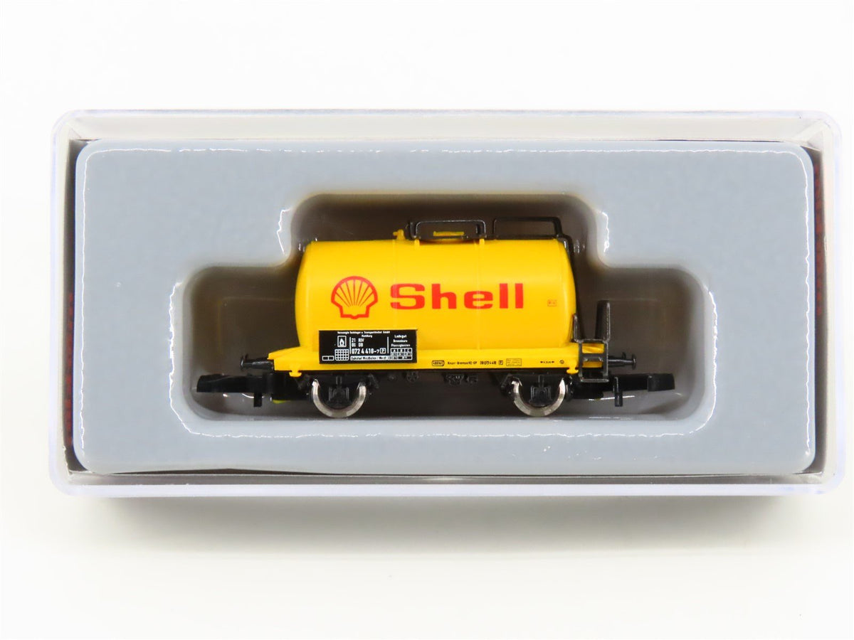 Z Scale Marklin Mini-Club 8611 Shell Oil Tank Car #072 4 418-7