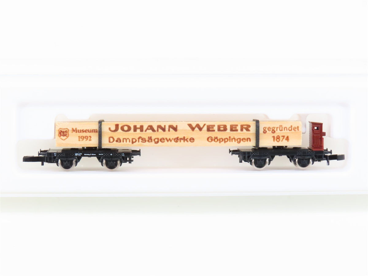 Z Scale Marklin Mini-Club 1992 Museumswagen Johann Weber Lumber Car