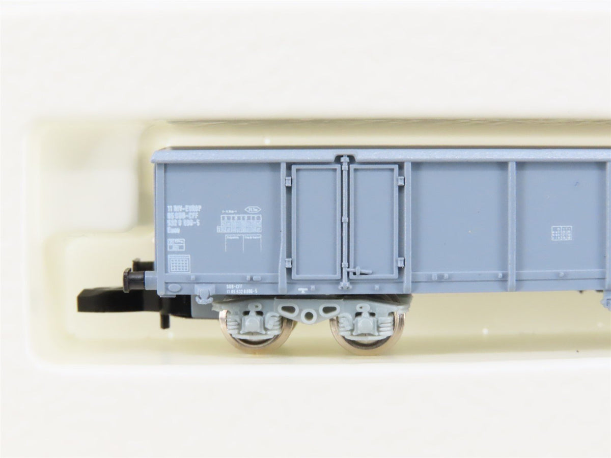 Z Scale Marklin Mini-Club 8651 SBB-CFF Swiss Railway Gray Open Gondola