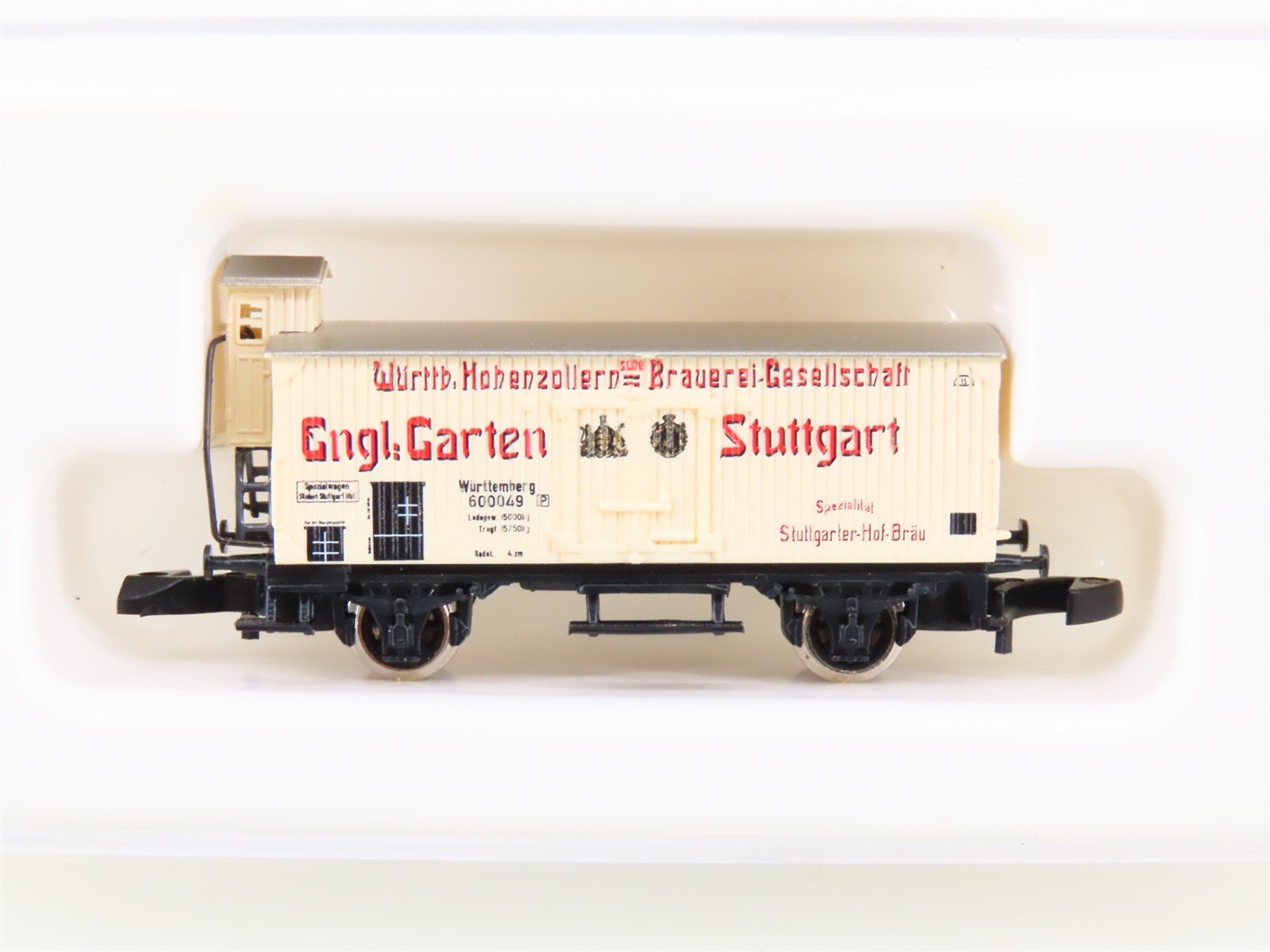 Z Scale Marklin Mini-Club 86612 Engl:Garten Stuttgart Reefer w/ Brakeman's Cab