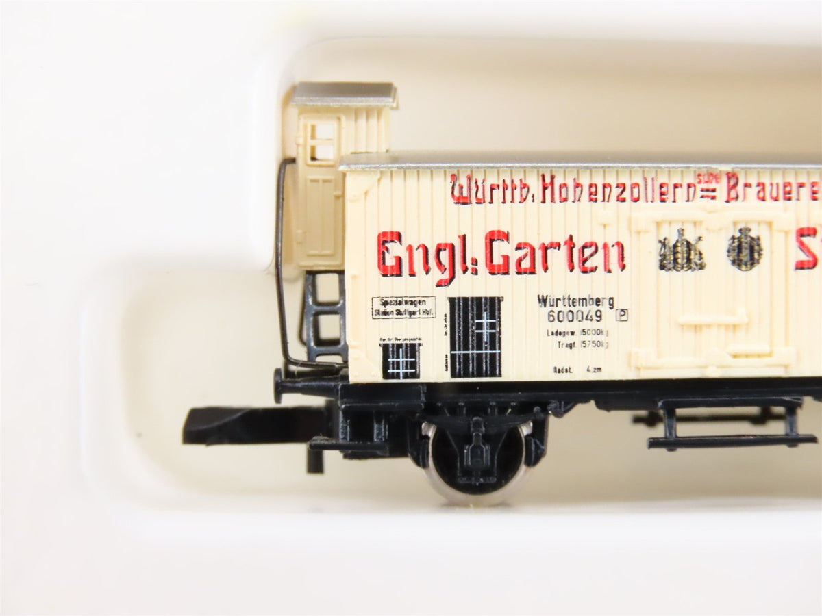Z Scale Marklin Mini-Club 86612 Engl:Garten Stuttgart Reefer w/ Brakeman&#39;s Cab
