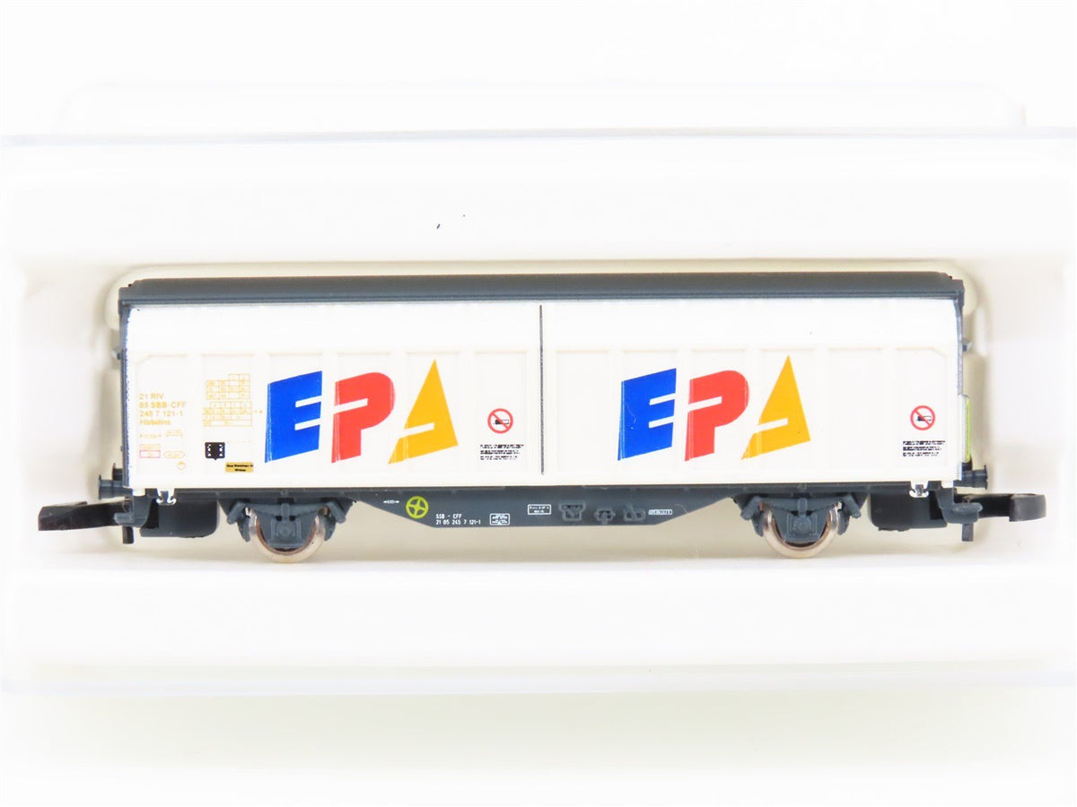 Z Scale Marklin Mini-Club 82381 SBB-CFF Swiss Railway EPA Sliding Door Box Car