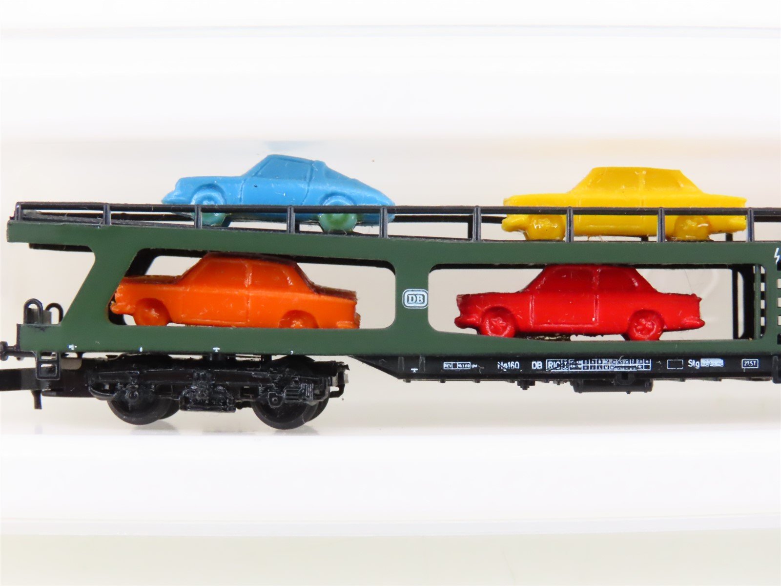 Z Scale Marklin Mini-Club 8714 DB Deutsche Bahn Auto Carrier w/ Automobiles