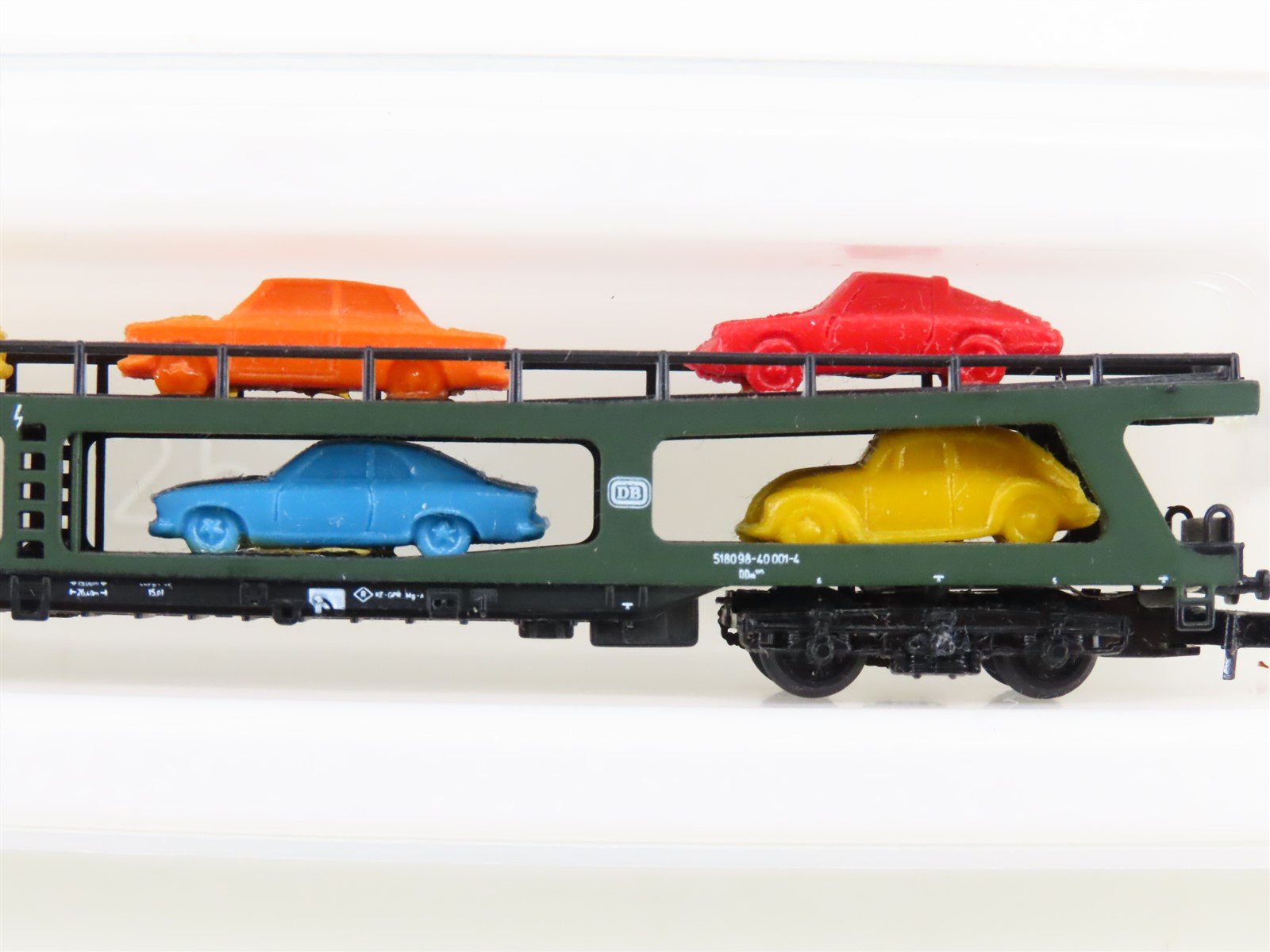 Z Scale Marklin Mini-Club 8714 DB Deutsche Bahn Auto Carrier w/ Automobiles