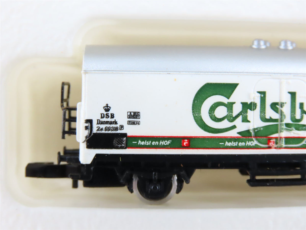 Z Scale Marklin Mini-Club 8600 DSB Denmark Railway Carlsberg Beer Reefer