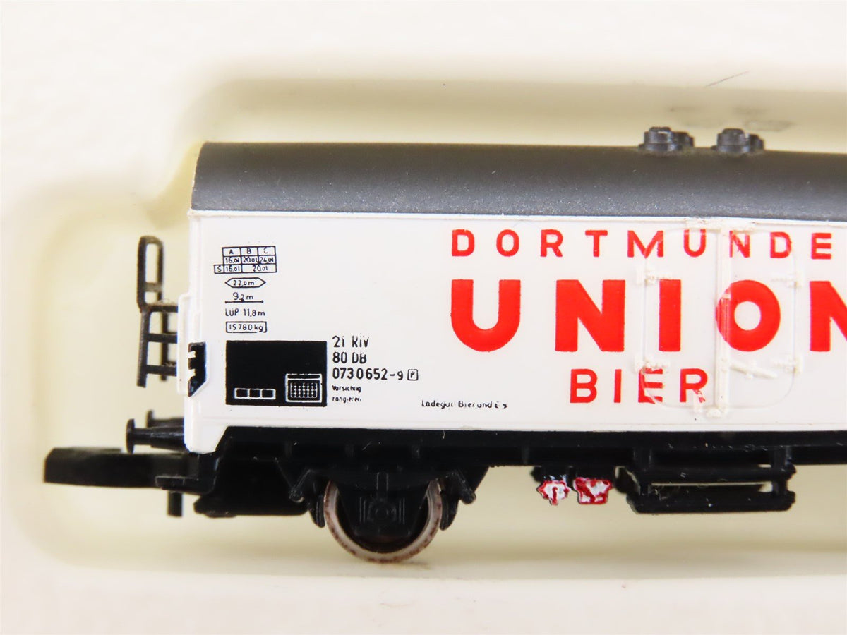 Z Scale Marklin Mini-Club 8601 Dortmunder Union Bier Reefer #073 0 652-9