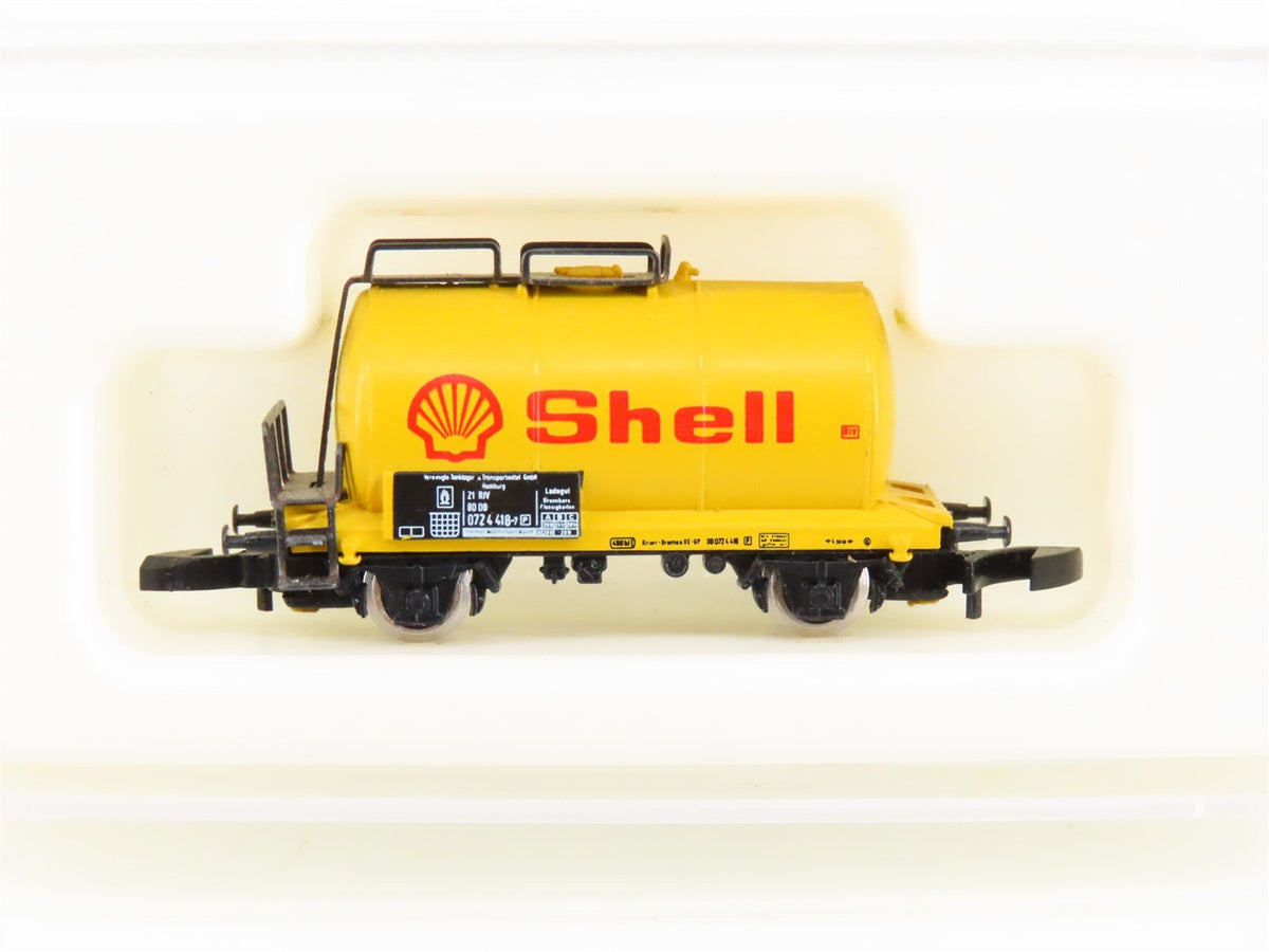 Z Scale Marklin Mini-Club 8611 Shell Oil Tank Car #0724 418-7