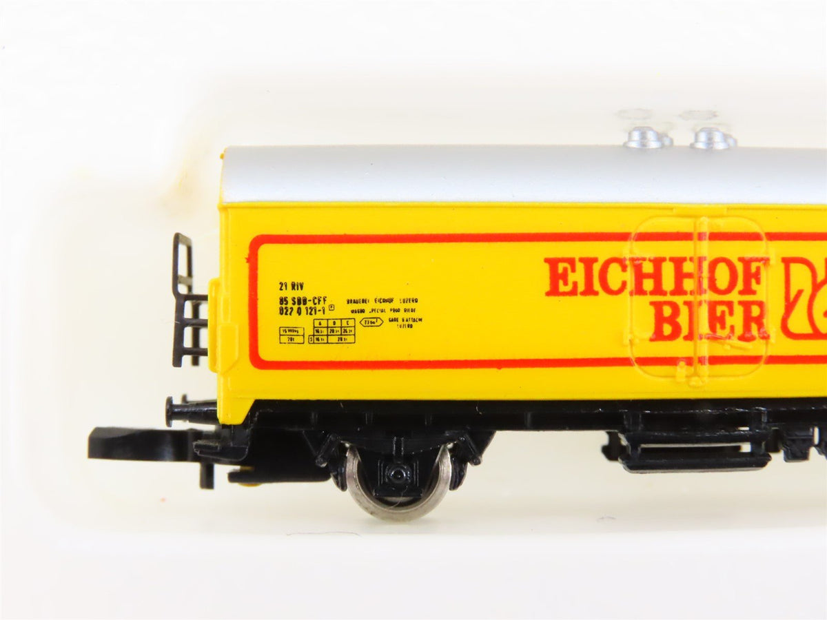 Z Scale Marklin Mini-Club 8632 SBB-CFF Swiss Federal Railway Eichof Bier Reefer