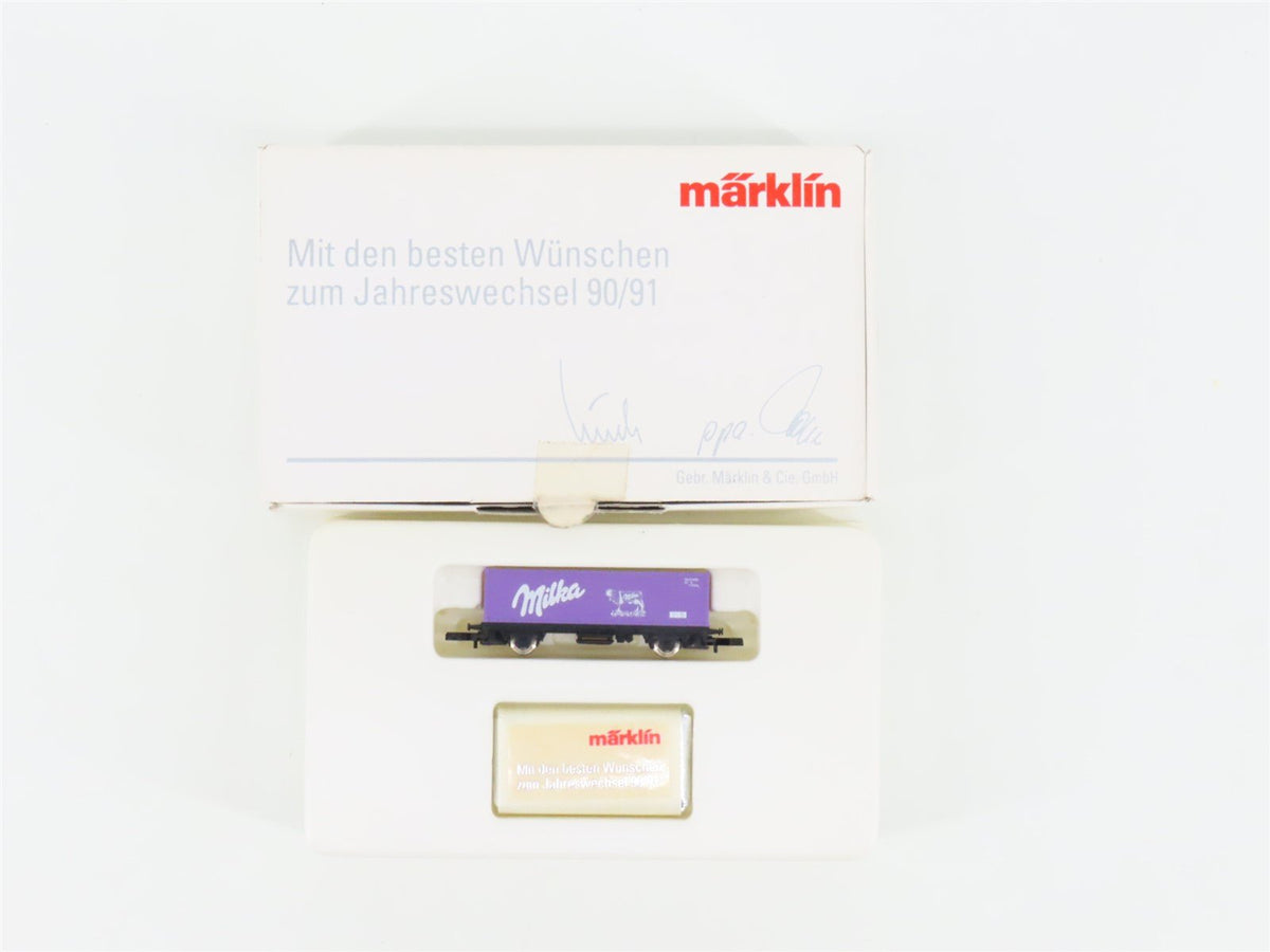 Z Scale Marklin DB German Federal Flat Car w/ Milka Container &amp; Milka Bar