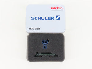 Z Marklin Mini-Club 2001 Museum Car Flat Car w/ Brakeman's Cab & Schuler Press