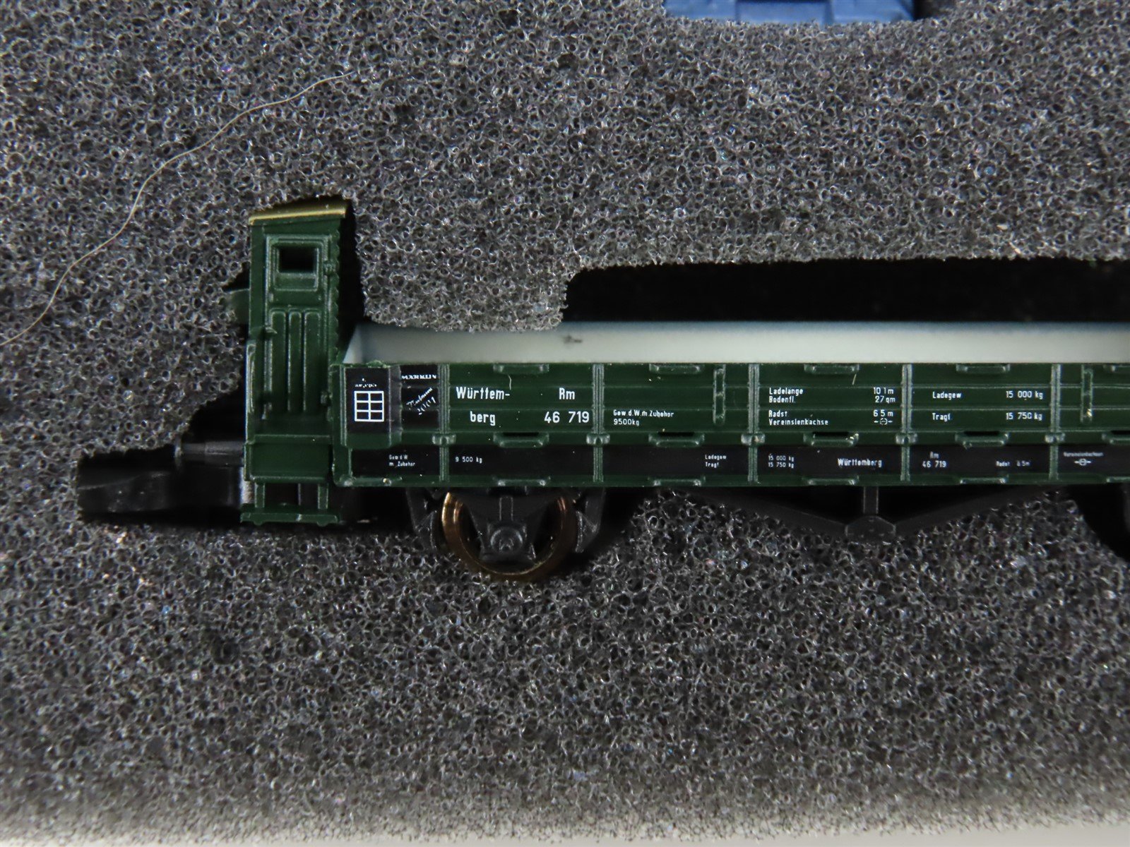 Z Marklin Mini-Club 2001 Museum Car Flat Car w/ Brakeman's Cab & Schuler Press