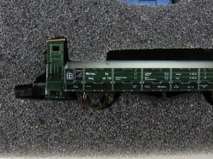Z Marklin Mini-Club 2001 Museum Car Flat Car w/ Brakeman's Cab & Schuler Press