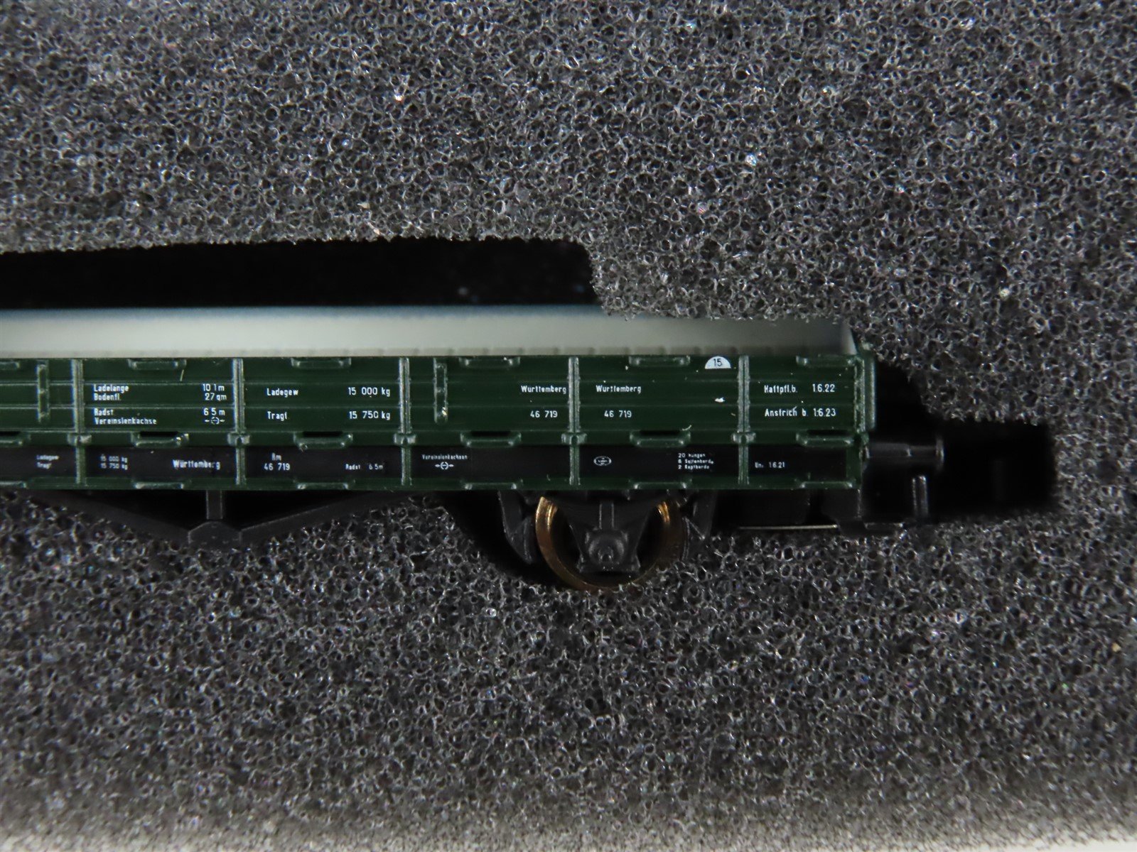 Z Marklin Mini-Club 2001 Museum Car Flat Car w/ Brakeman's Cab & Schuler Press