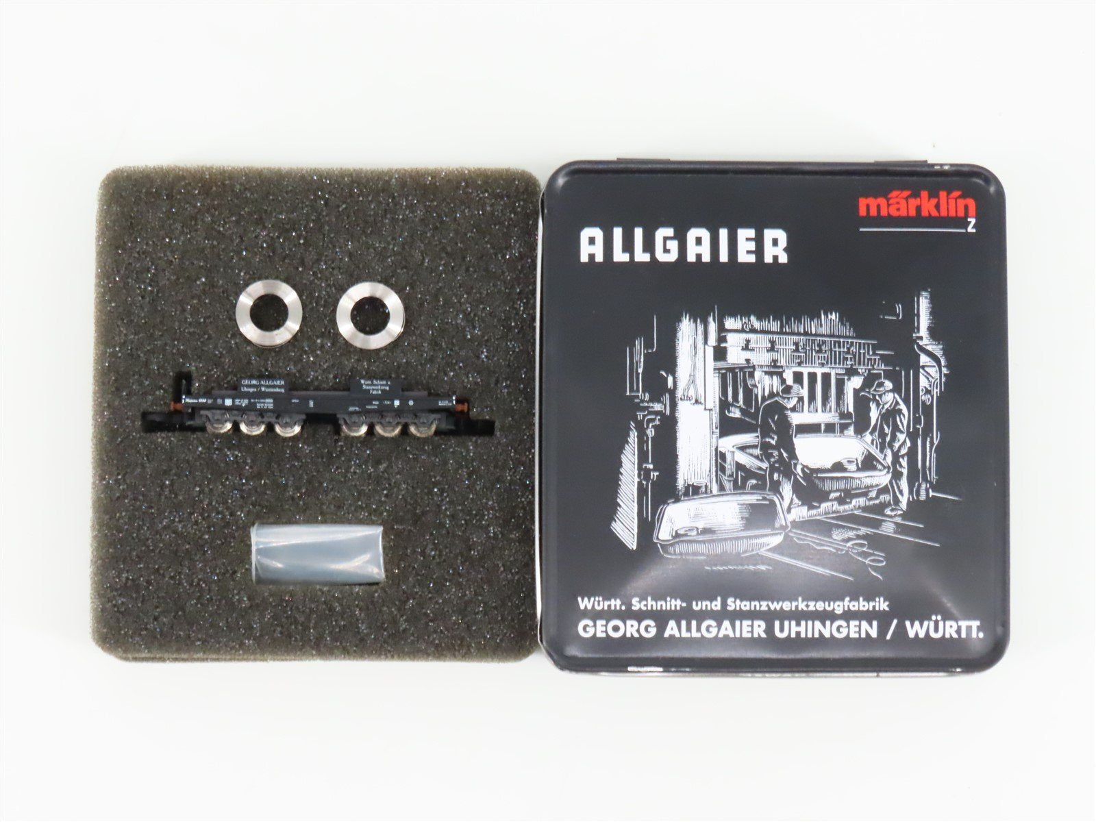 Z Marklin Mini-Club 1998 Musuemwagen Georg Allgaier Wurttemberg Flat Car w/ Load