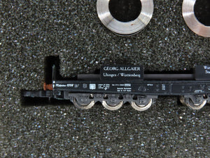 Z Marklin Mini-Club 1998 Musuemwagen Georg Allgaier Wurttemberg Flat Car w/ Load