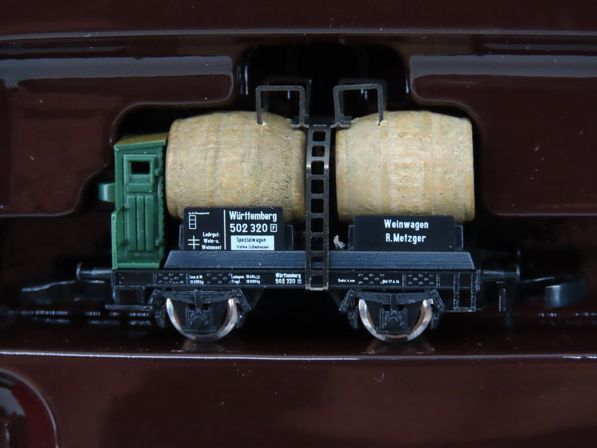 Z Marklin Mini-Club 8217 Wurttemberg Old Era 5-Car Freight Set w/ Brakeman&#39;s Cab