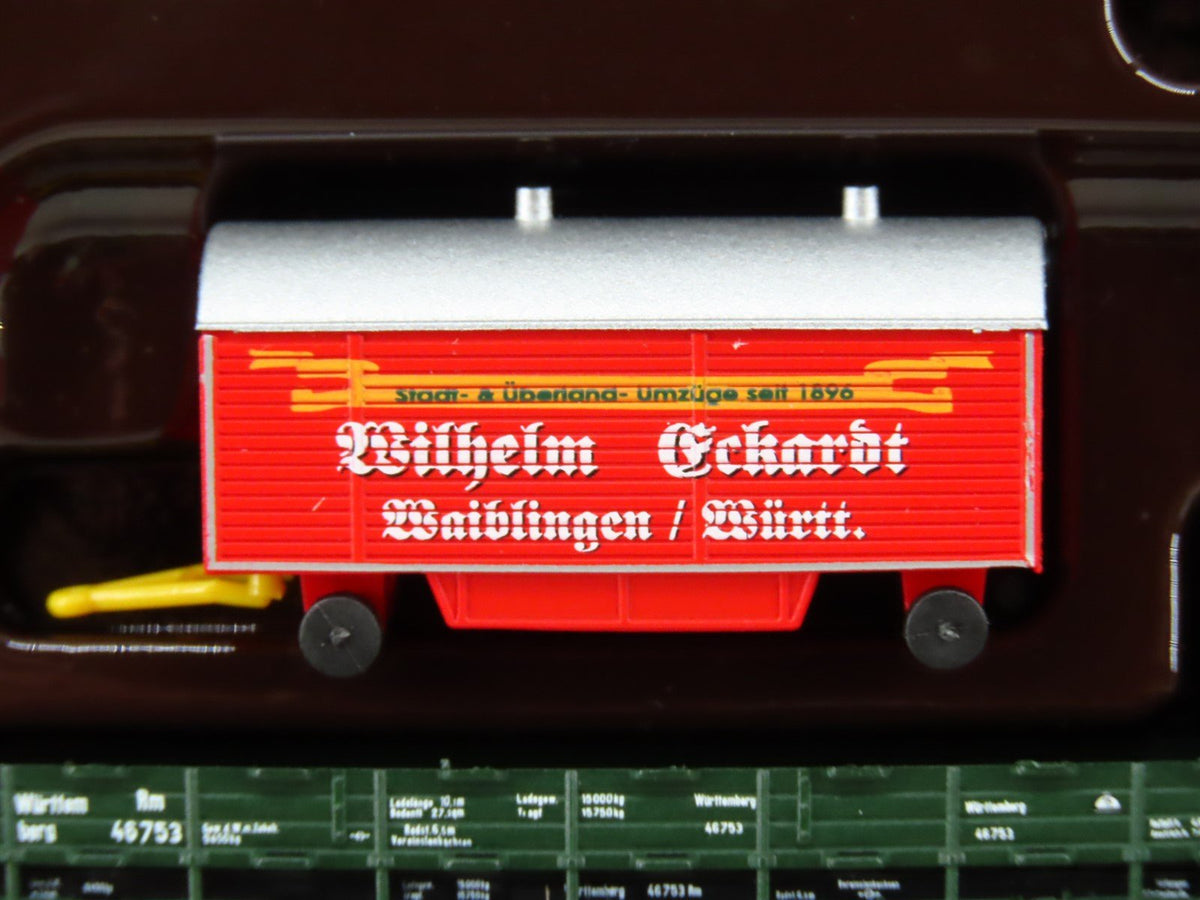 Z Marklin Mini-Club 8217 Wurttemberg Old Era 5-Car Freight Set w/ Brakeman&#39;s Cab
