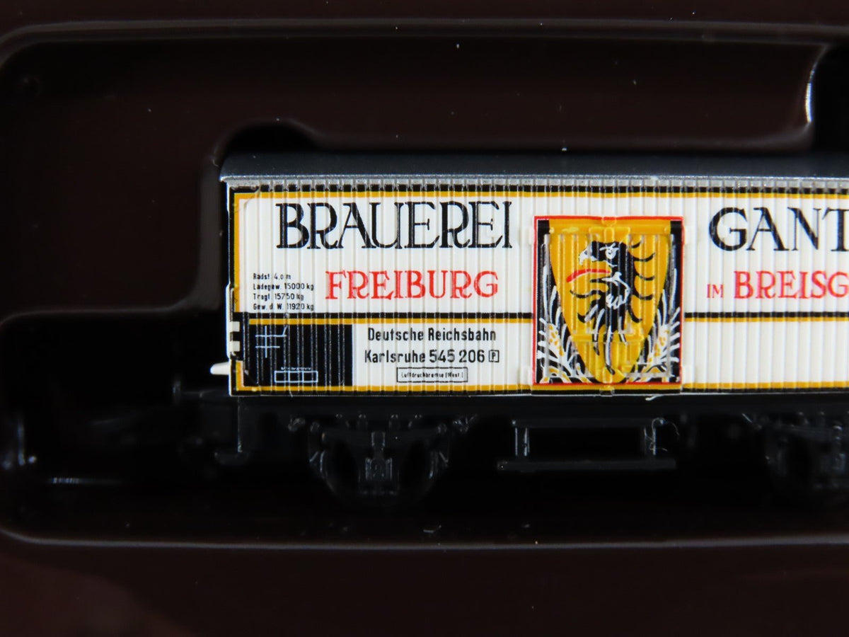 Z Scale Marklin Mini-Club 86615 Brauerei Ganter Beer Reefer w/ Truck &amp; Trailer