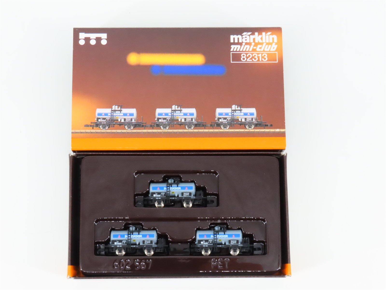 Z Scale Marklin Mini-Club 82313 DB German Federal Sudzucker Tank Car 3-Pack
